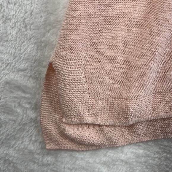 J Jill Plus 3X Knit Sweater Top Linen Blend Round Neck 3/4 Sleeve Lightweight - Picture 4 of 14